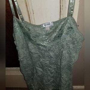 Dress Barn Shimmery Mint Green Textured Camisole